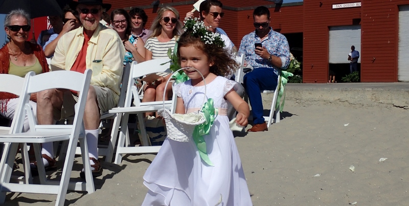 Evelyn the flower girl.