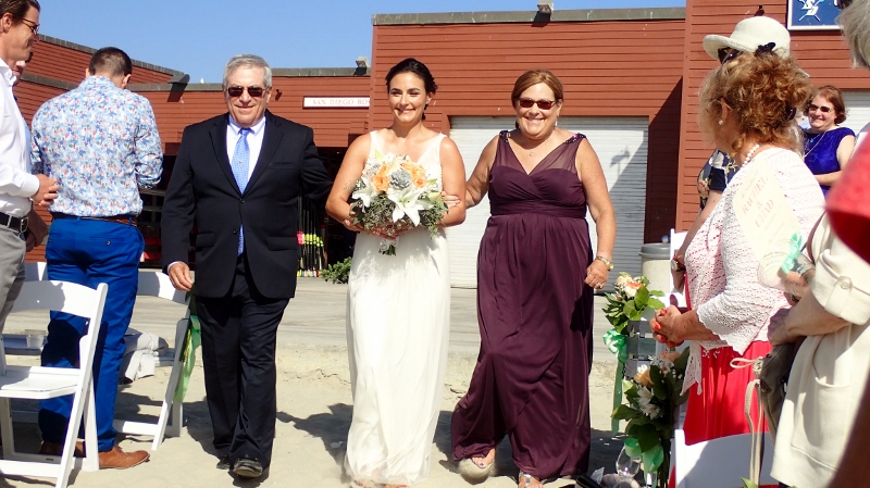 The bride and her parents