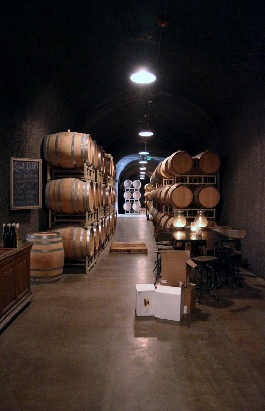 Barrel room at Bella